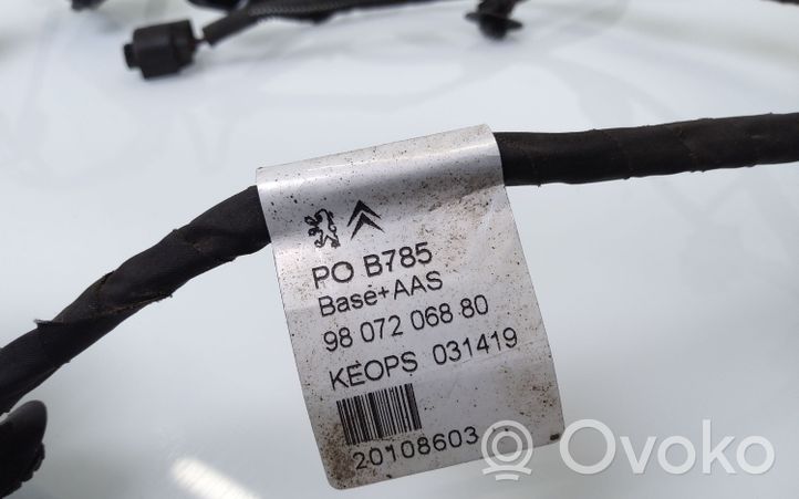 Citroen C4 II Picasso Wiązka przewodów czujnika parkowania PDC 9807206880