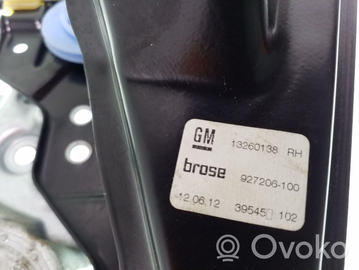 Opel Zafira C Mécanisme de lève-vitre avant sans moteur 13260138