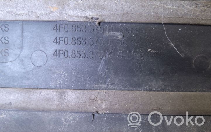 Audi A6 S6 C6 4F Copertura del rivestimento del sottoporta posteriore 4F0853375H