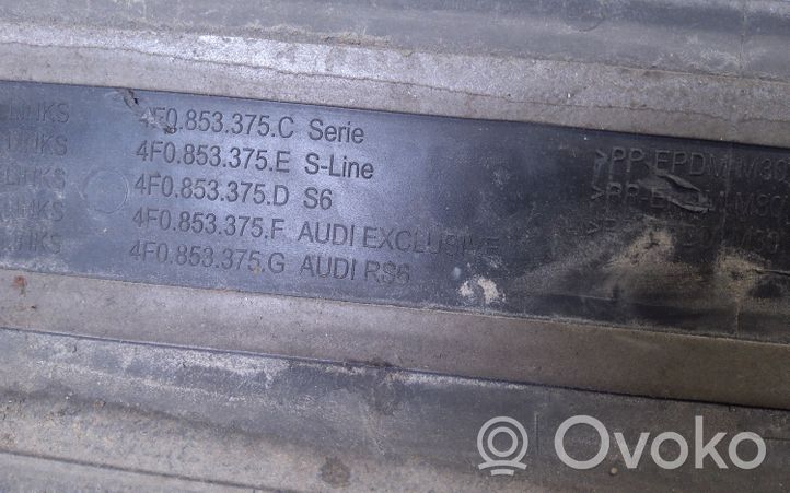 Audi A6 S6 C6 4F Aizmugurējā sliekšņa dekoratīvā apdare (iekšējā) 4F0853375H