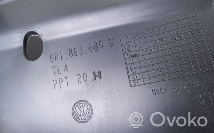 Volkswagen Cross Polo Muu keskikonsolin (tunnelimalli) elementti 6R1863680D