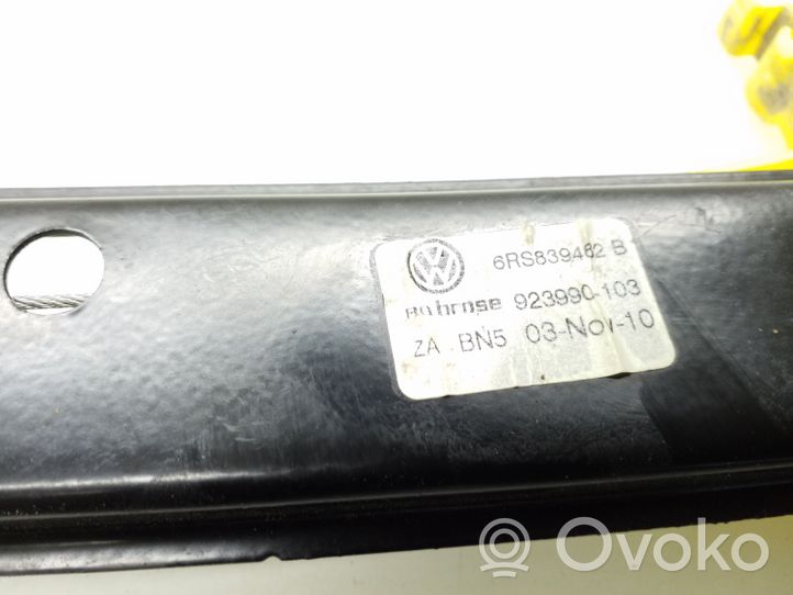 Volkswagen Cross Polo Rear window lifting mechanism without motor 6RS839462B