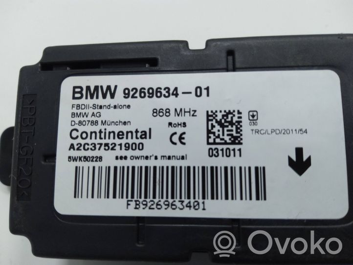 BMW 1 F20 F21 Signalizācijas vadības bloks 926963401