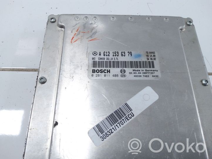 Mercedes-Benz A W176 Calculateur moteur ECU 0281011408