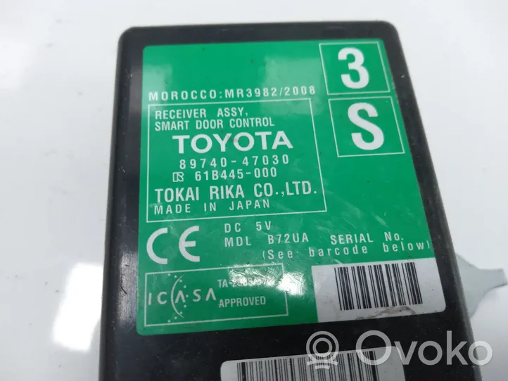 Toyota Prius (XW20) Oven ohjainlaite/moduuli 8974047030