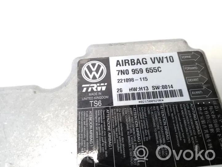 Volkswagen Sharan Sterownik / Moduł Airbag 7N0959655C