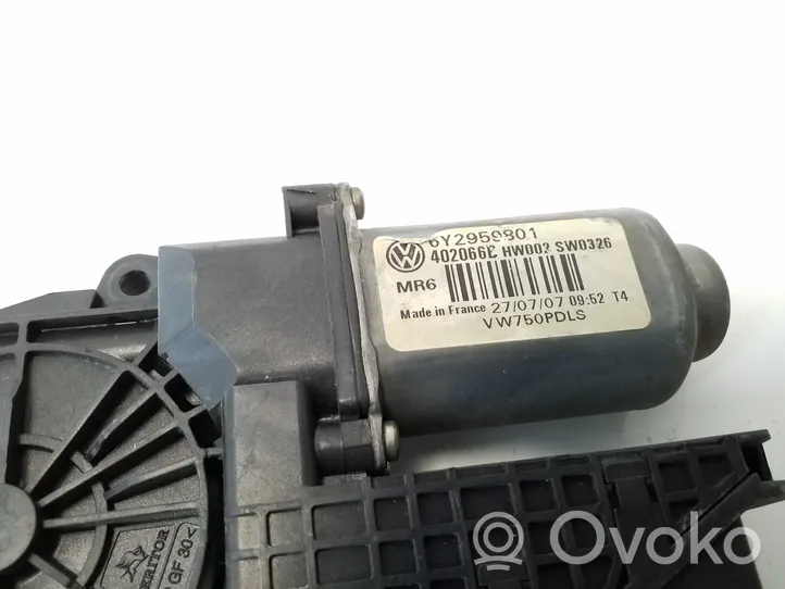 Volkswagen Polo IV 9N3 Moteur de lève-vitre de porte avant 6Y2959801