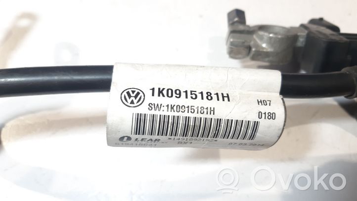 Volkswagen PASSAT B7 Minus / Klema / Przewód akumulatora 1K0915181H