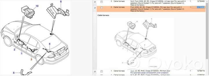 Saab 9-3 Ver2 Autres faisceaux de câbles 12758463