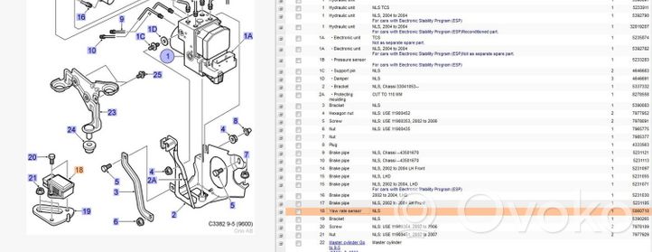 Saab 9-5 Module de frein de stationnement 5060710