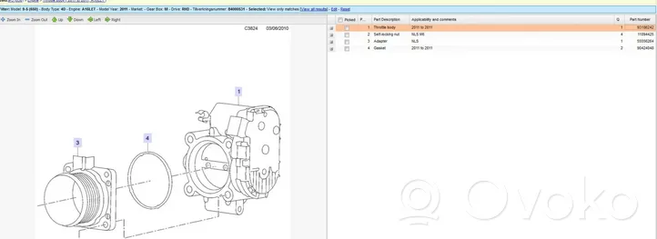 Saab 9-5 Valvola a farfalla 93186242