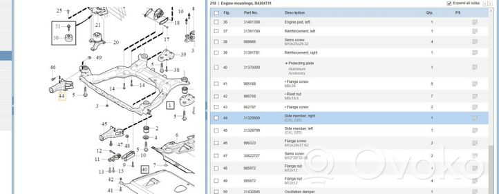 Volvo S60 Muu etuiskunvaimentimien osa 31329119