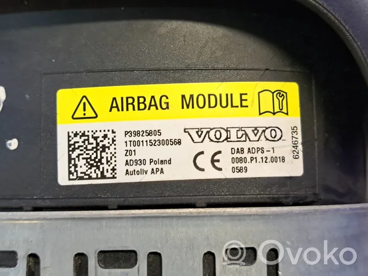 Volvo XC90 Poduszka powietrzna Airbag kierownicy 39825805