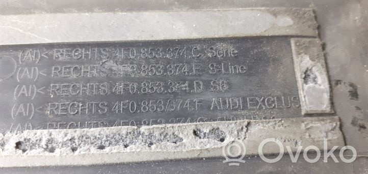 Audi A6 S6 C6 4F Priekinio slenksčio apdaila (vidinė) 4F0853374K