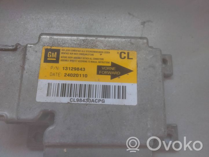 Opel Vectra C Oro pagalvių valdymo blokas 13129843