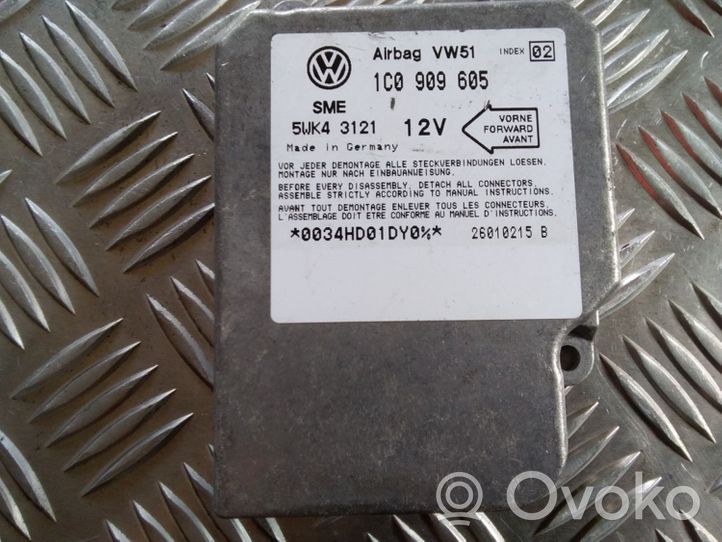 Volkswagen Polo IV 9N3 Module de contrôle airbag 1C0909605