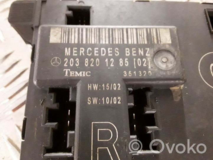 Mercedes-Benz C AMG W203 Sterownik / Moduł drzwi 2038201285