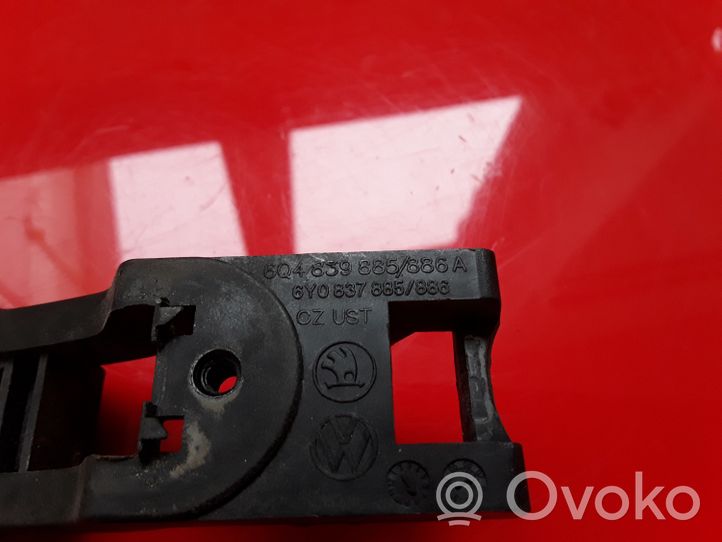 Volkswagen Polo IV 9N3 Support extérieur, poignée de porte arrière 6Q4839885