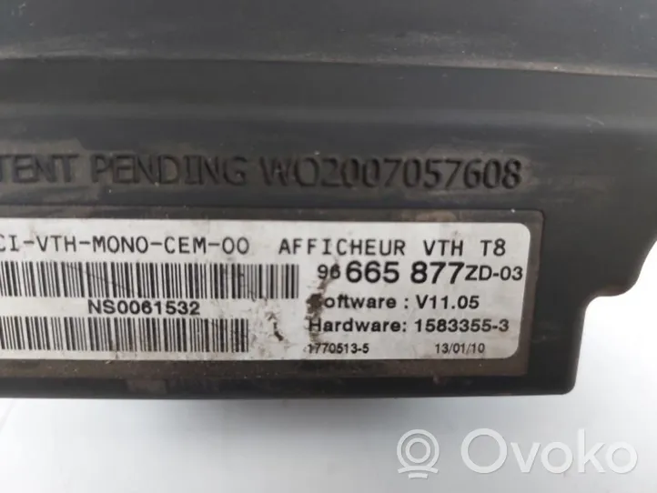 Peugeot 3008 I Monitori/näyttö/pieni näyttö 96665877ZD