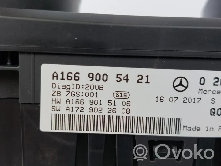 Mercedes-Benz GLS X166 Nopeusmittari (mittaristo) A1669005421