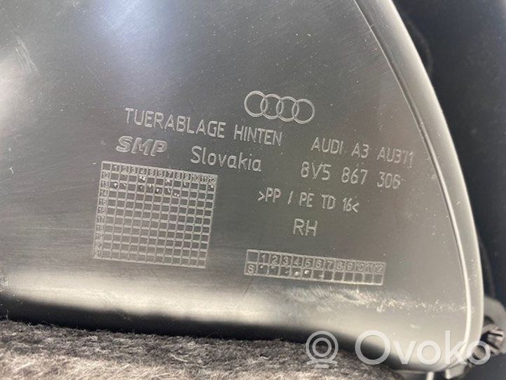 Audi A3 S3 8V Takaoven ikkunan kytkimen kehys 8V5867306