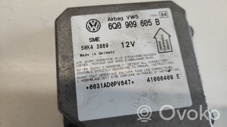 Volkswagen PASSAT B5.5 Centralina/modulo airbag 6Q0909605B