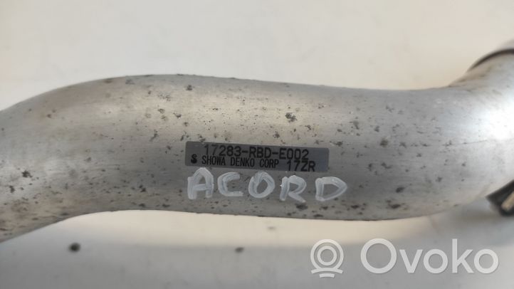 Honda Accord Tube d'admission de tuyau de refroidisseur intermédiaire 17283RBDE002