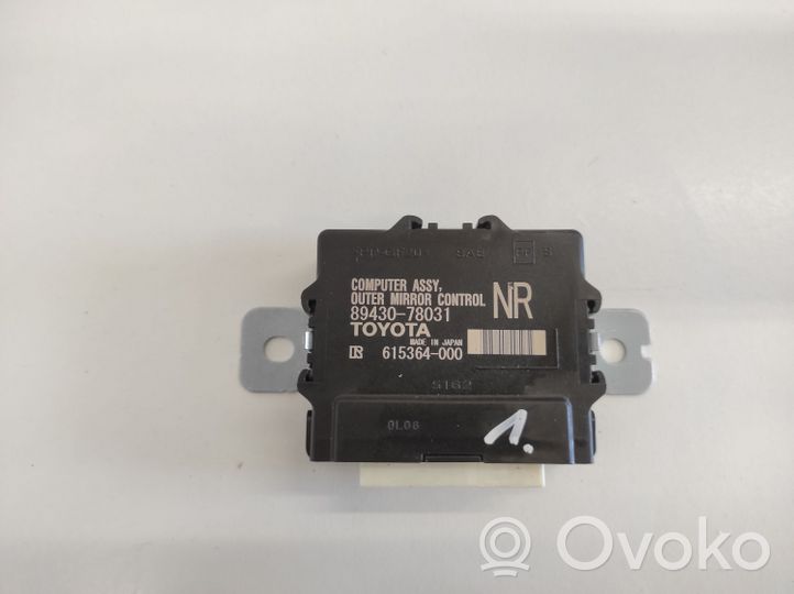 Lexus NX Modulo di controllo degli specchietti retrovisori 8943078031