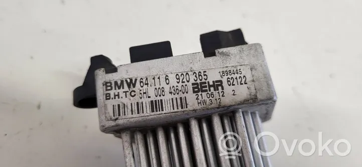 BMW 3 E46 Heater blower motor/fan resistor 64116920365