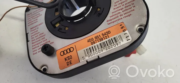 Audi A6 S6 C4 4A Innesco anello di contatto dell’airbag (anello SRS) 4D0951543D