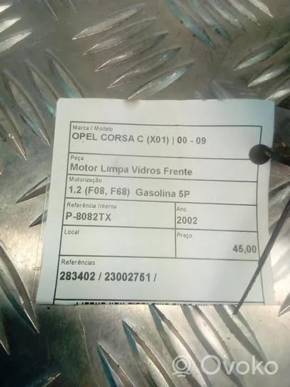 Opel Corsa C Valytuvų varikliukas 