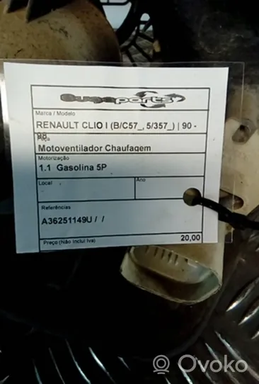 Renault Clio I Wentylator nawiewu / Dmuchawa 