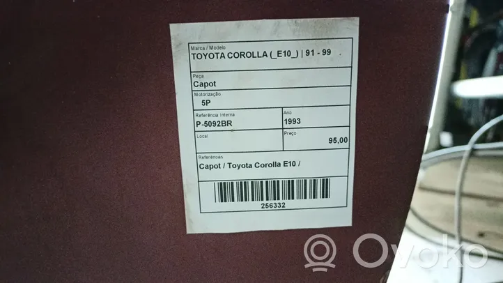 Toyota Corolla E100 Dangtis variklio (kapotas) 