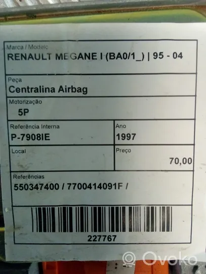 Renault Megane I Module de contrôle airbag 