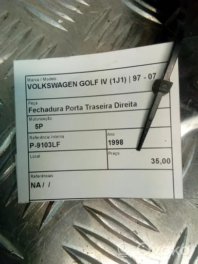 Volkswagen Golf IV Serrure de porte arrière 