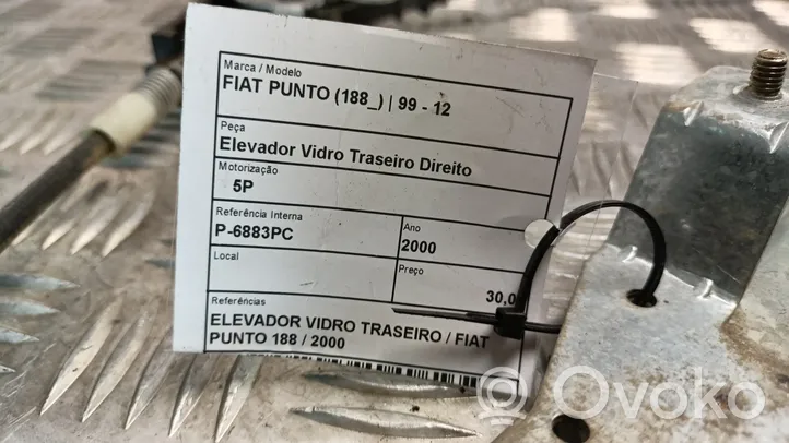 Fiat Punto (188) Mechanizm podnoszenia szyby tylnej bez silnika 