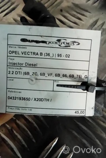 Opel Vectra B Injecteur de carburant 