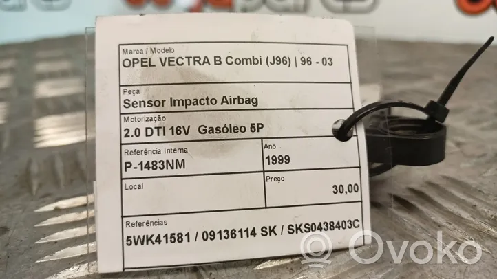 Opel Vectra B Gaisa spilvenu trieciensensors 