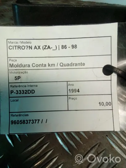 Citroen AX Tachimetro (quadro strumenti) 