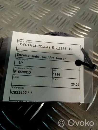 Toyota Corolla E100 Saugos diržas galinis 