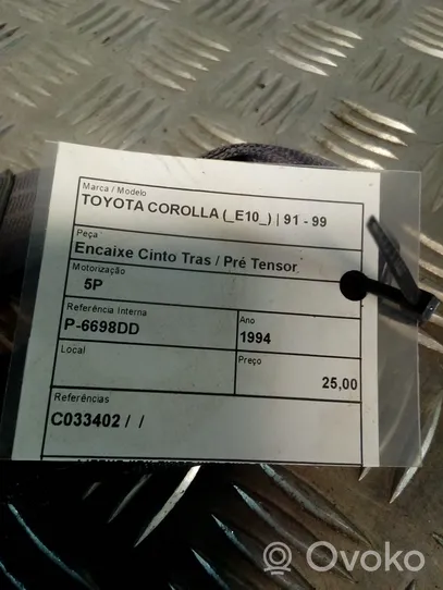 Toyota Corolla E100 Ceinture de sécurité arrière 