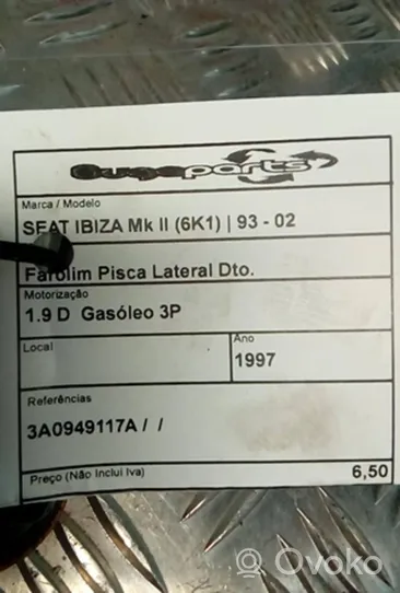Seat Ibiza II (6k) Rekisterikilven valo 