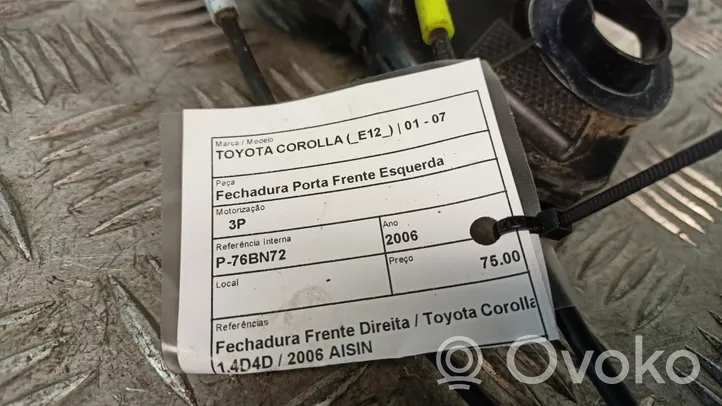 Toyota Corolla E120 E130 Wkładka do zamka drzwi 