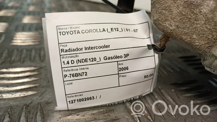 Toyota Corolla E120 E130 Chłodnica powietrza doładowującego / Intercooler 