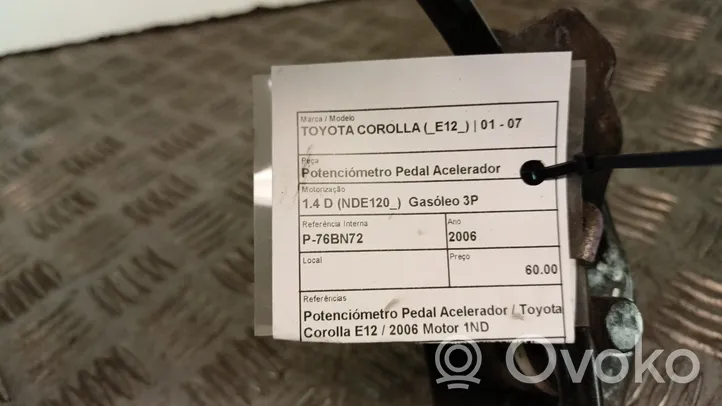 Toyota Corolla E120 E130 Pedały / Komplet 