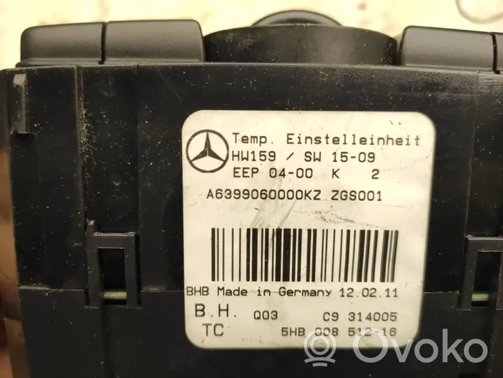 Mercedes-Benz Vito Viano W639 Centralina del climatizzatore A6399060000