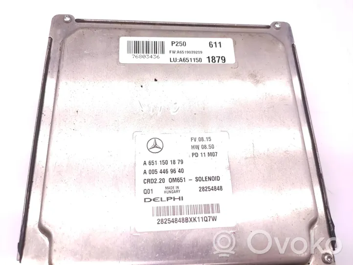 Mercedes-Benz Vito Viano W639 Sterownik / Moduł ECU A6511501879