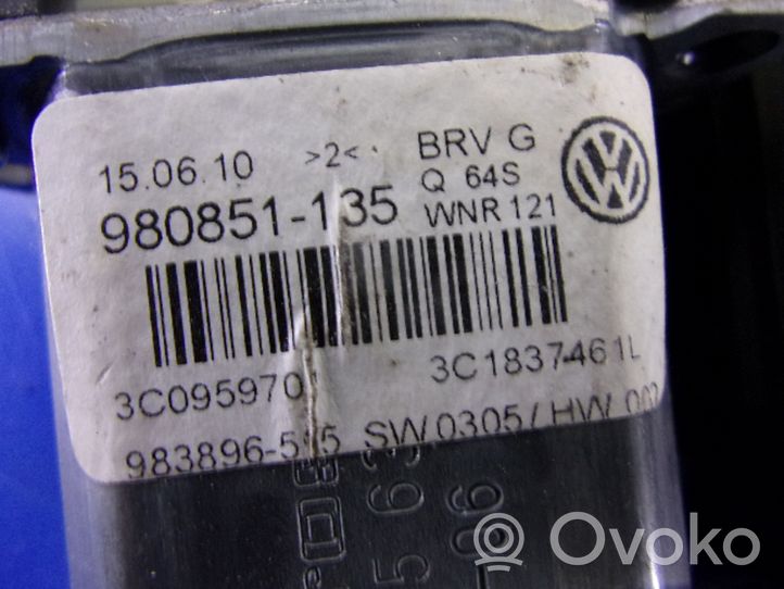 Volkswagen PASSAT B6 Mécanisme de lève-vitre avec moteur 3C1837461L