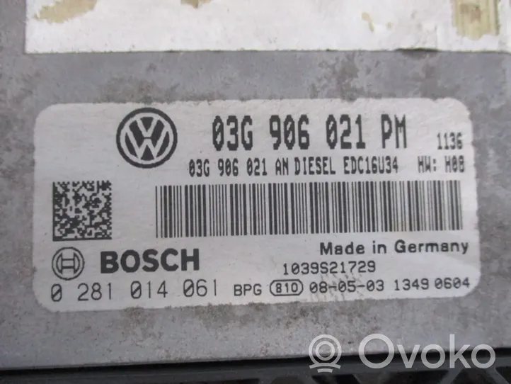 Volkswagen Jetta V Komputer / Sterownik ECU silnika 03G906021PM