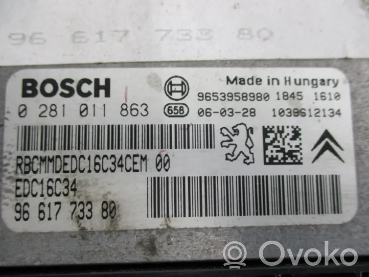 Citroen C4 I Picasso Unité de commande, module ECU de moteur 9661773380